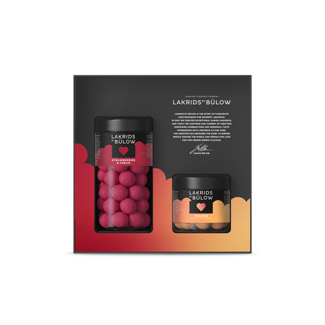 Lakrids By Bulow Black box Love Strawberries & cream/Peaches, regular/small