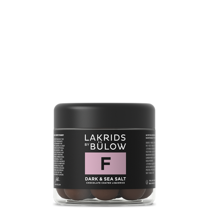 Lakrids By Bulow F - Dark & seasalt suklaakuorrutteinen lakritsi 125 g, small